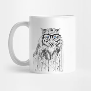 Tiger with glasses Mug